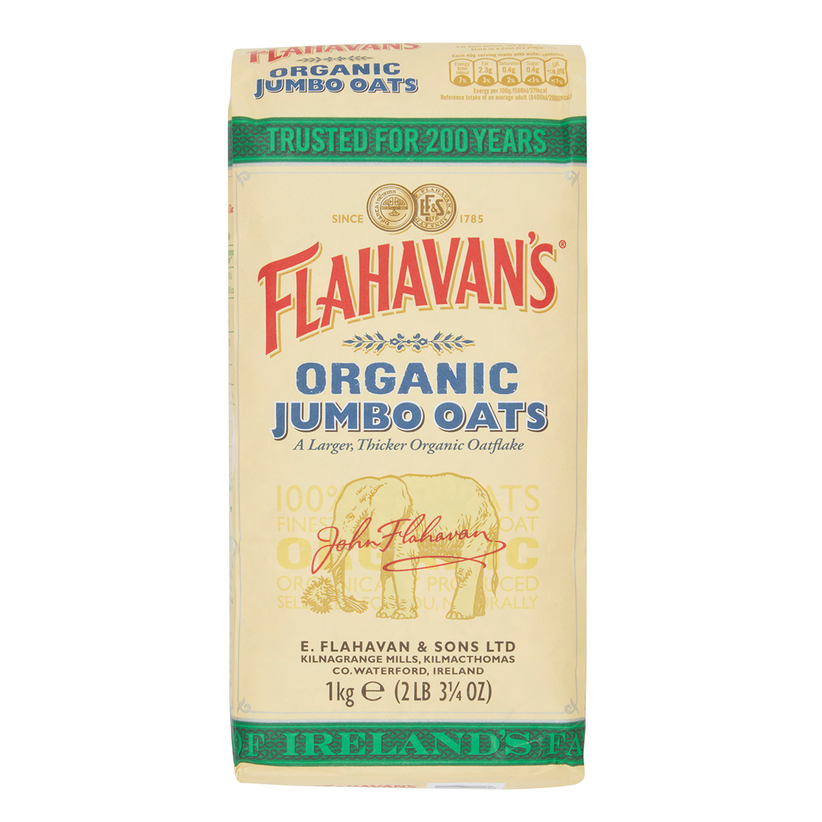 Flahavan’s Organic Porridge Oats (1kg)