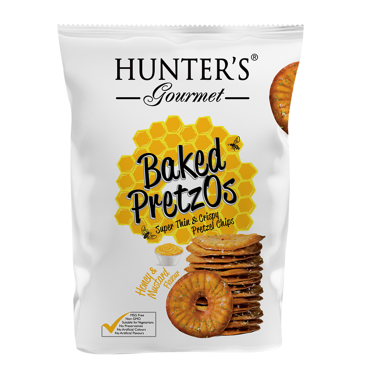 Hunter’s Gourmet Baked PretzOs with Black & White Sesame Seeds (180gm)
