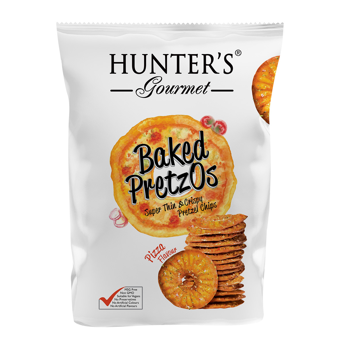 Hunter’s Gourmet Baked PretzOs with Black & White Sesame Seeds (180gm)