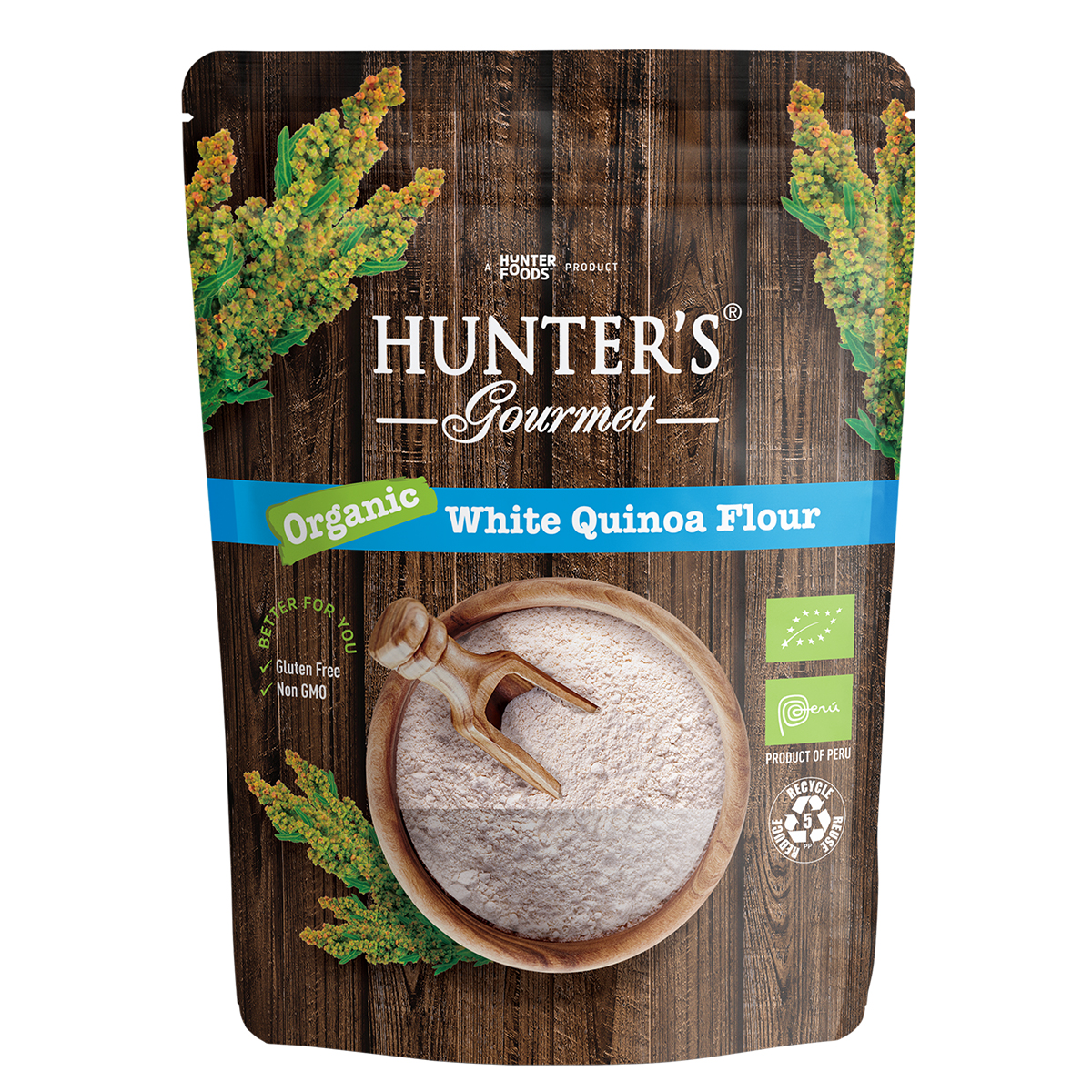 Hunter’s Gourmet Organic White Quinoa Flakes (250gm)