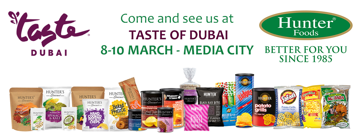 Hunter Foods will be present Taste of Dubai, Dubai’s largest and most loved festival!