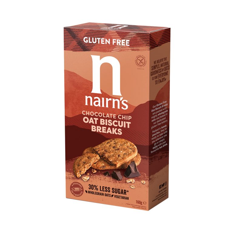 Hunter's Collection Nairn's Gluten Free Biscuit Breaks - Chocolate Chip Oat (160gm)