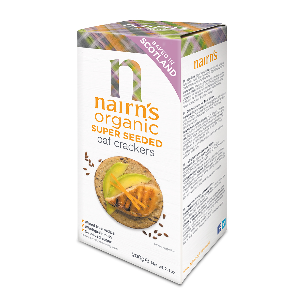Hunter’s Collection Nairn’s Oat Biscuits – Stem Ginger (200gm)
