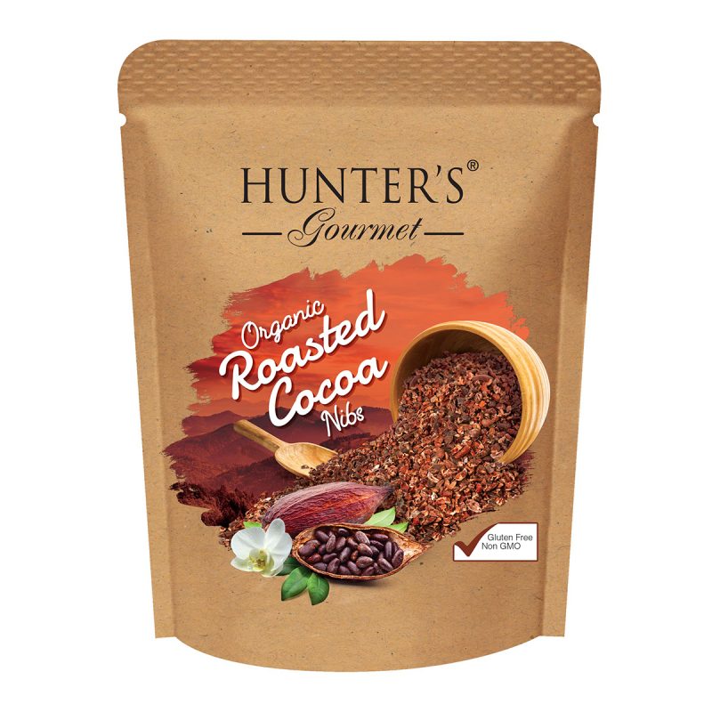 Hunter's Gourmet Organic roasted Cocoa Nibs Cocoa Nibs (300gm)