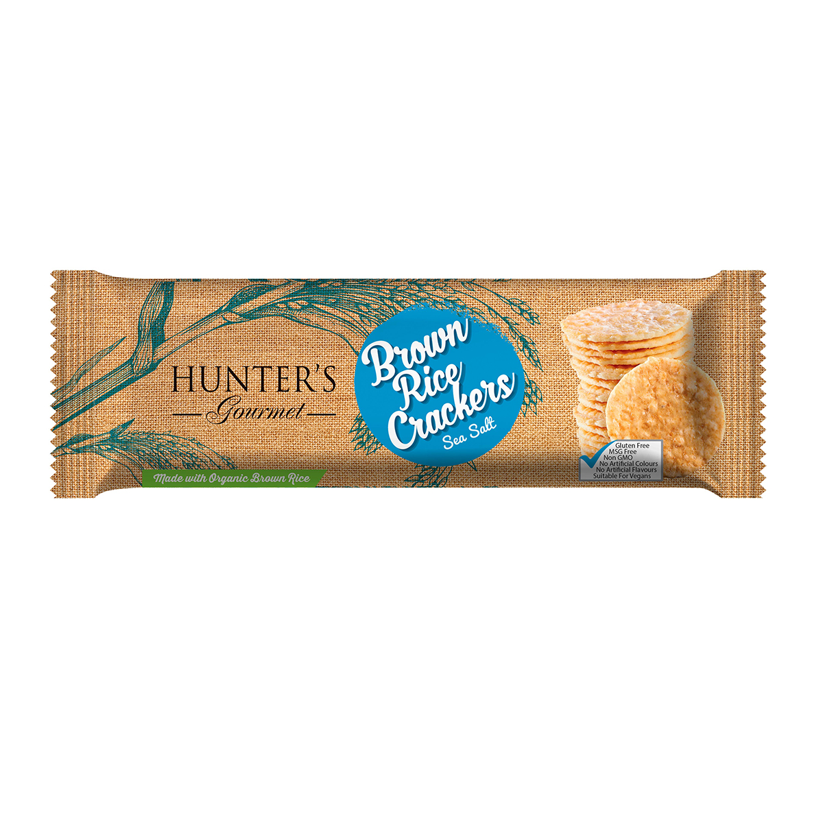 Hunter’s Gourmet Brown Rice Crackers – Black Sesame  (100gm)