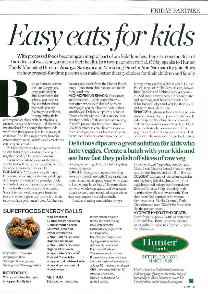 Easy eats for Kids by Hunter Foods Hunter Foods