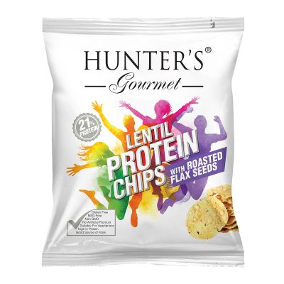 Hunter's Gourmet lentil-protein-chips-with-roasted-flax-seeds by Hunter Foods