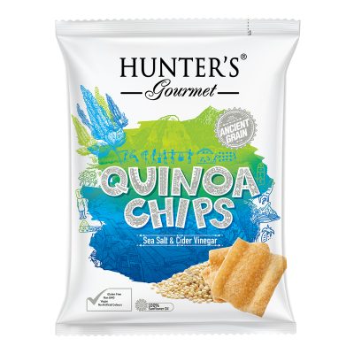 Hunter's Gourmet Quinoa Chips - Sea Salt & Cider Vinegar (75gm)