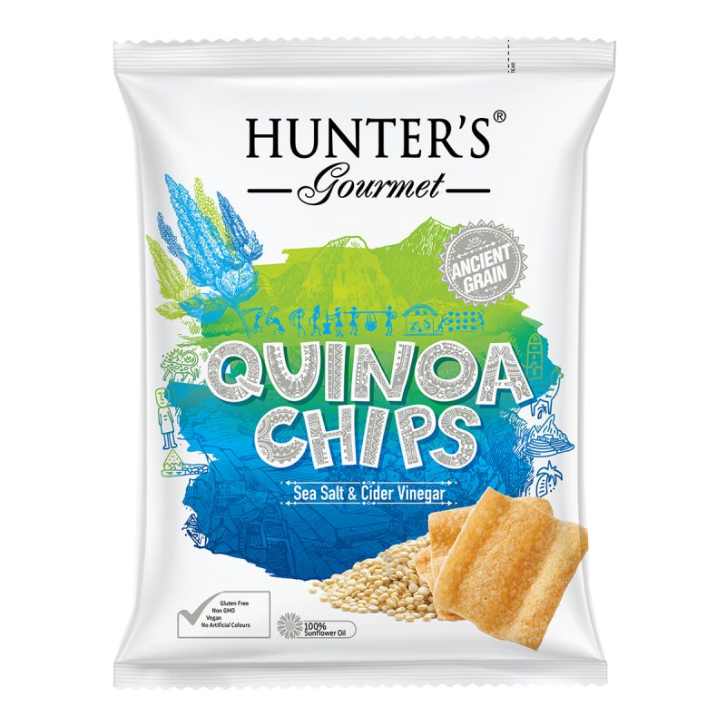 Hunter's Gourmet Quinoa Chips Sea Salt & Cider Vinegar (75gm)
