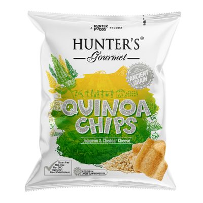 Hunter's Gourmet Quinoa Chips - Jalapeño & Cheddar Cheese (28gm)