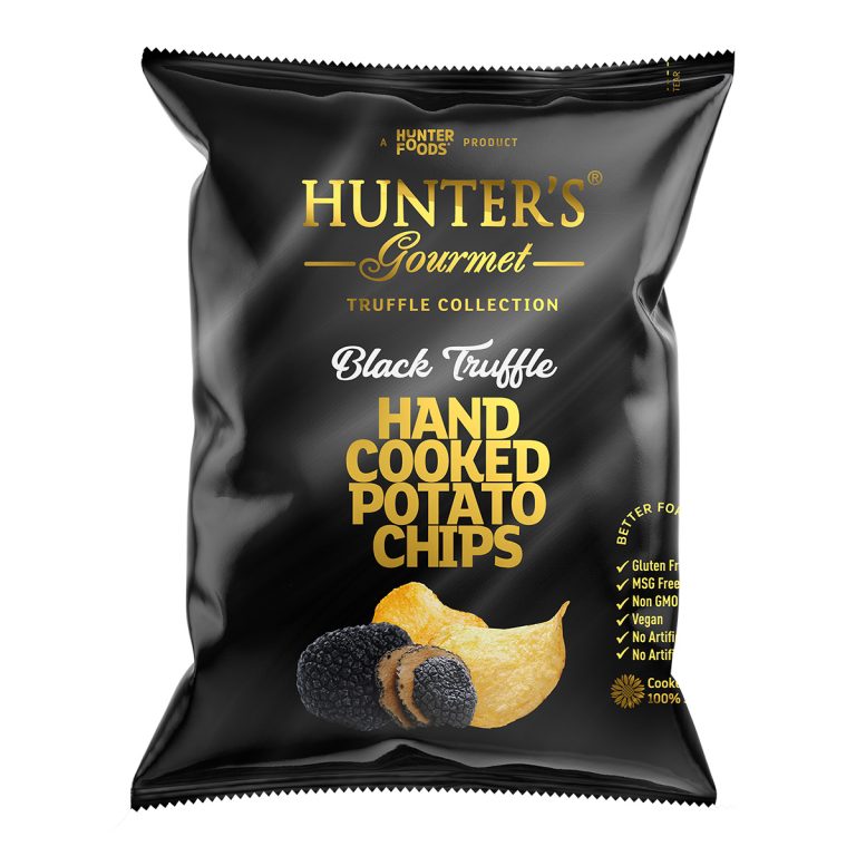 Hunter’s Gourmet Hand Cooked Potato Chips Black Truffle Truffle
