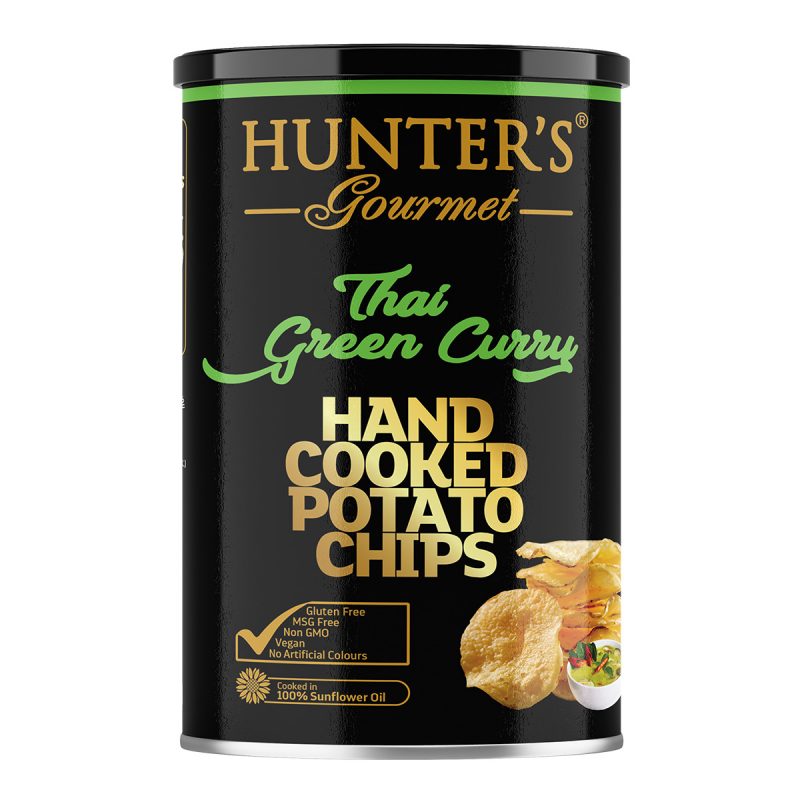Hunter’s Gourmet Hand Cooked Potato Chips – Thai Green Curry – Gold Edition (150gm)