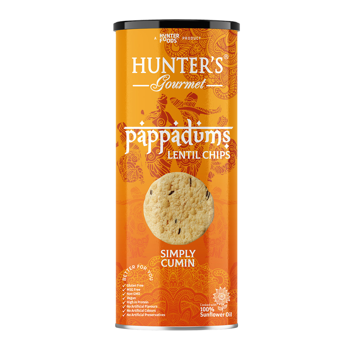 Hunter’s Gourmet Pappadums – Green Chilli Garlic (120gm)