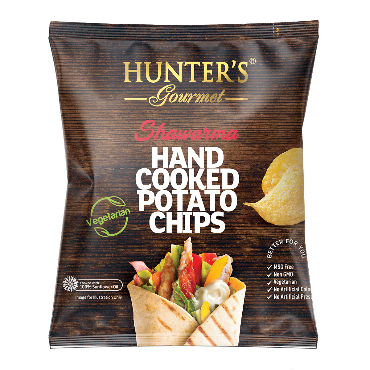 Hunter’s Gourmet Hand Cooked Potato Chips – Fattoush – Middle Eastern Flavours (25gm)