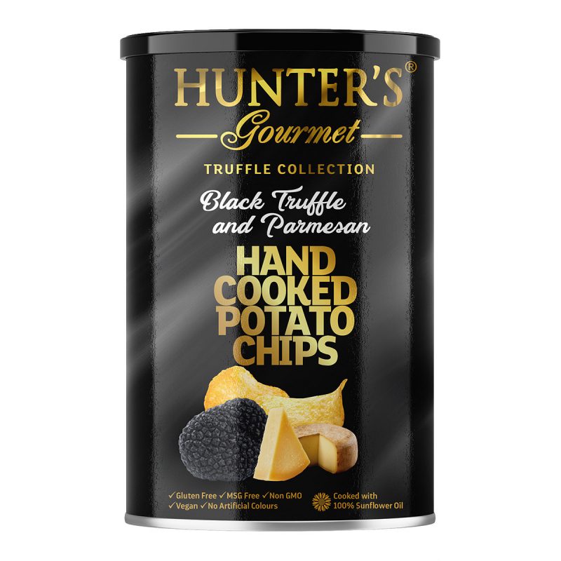 Hunter’s Gourmet Hand Cooked Potato Chips – Black Truffle And Parmesan – Truffle Collection (150gm)