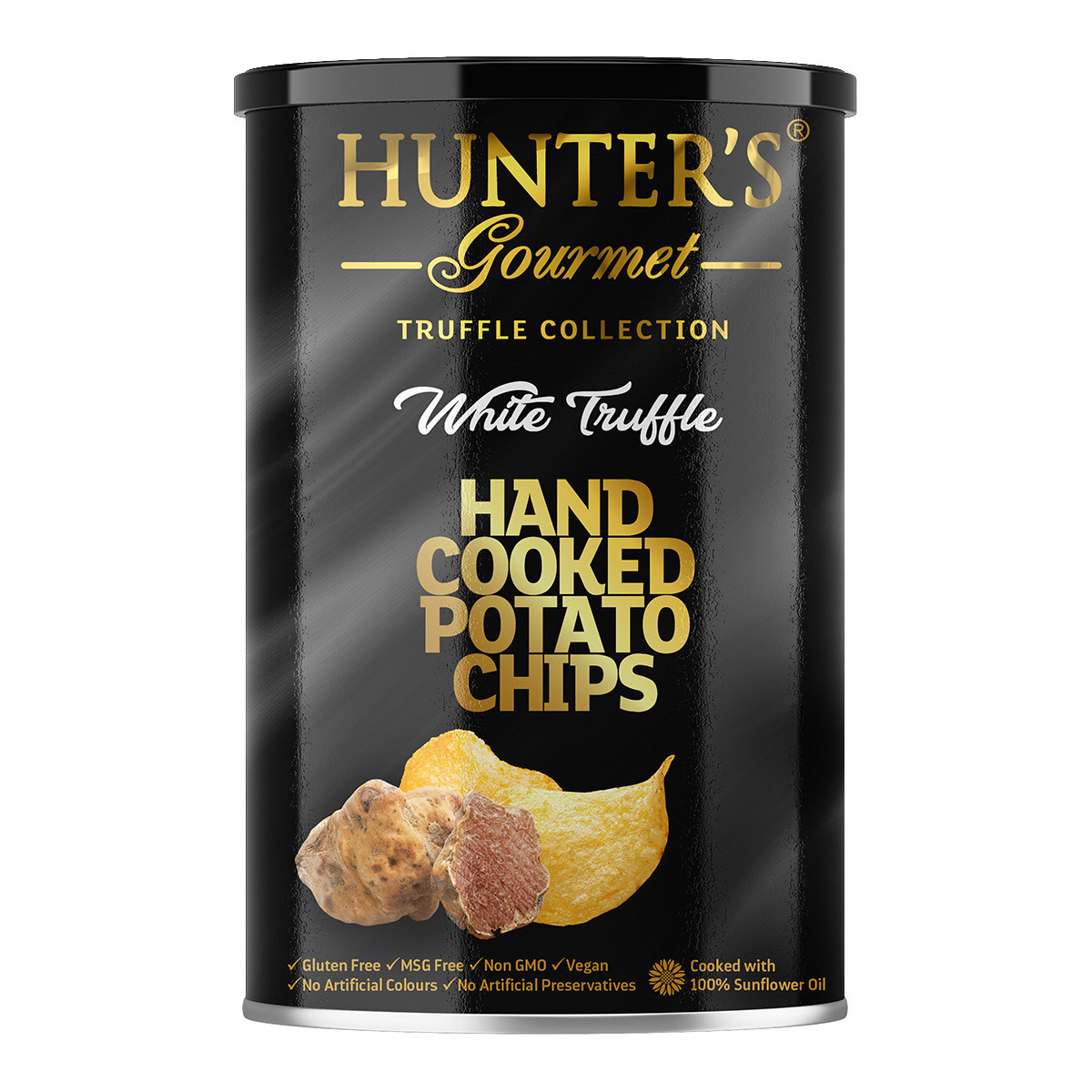 Hunter’s Gourmet Hand Cooked Potato Chips – White Truffle and Porcini – Truffle Collection (150gm)