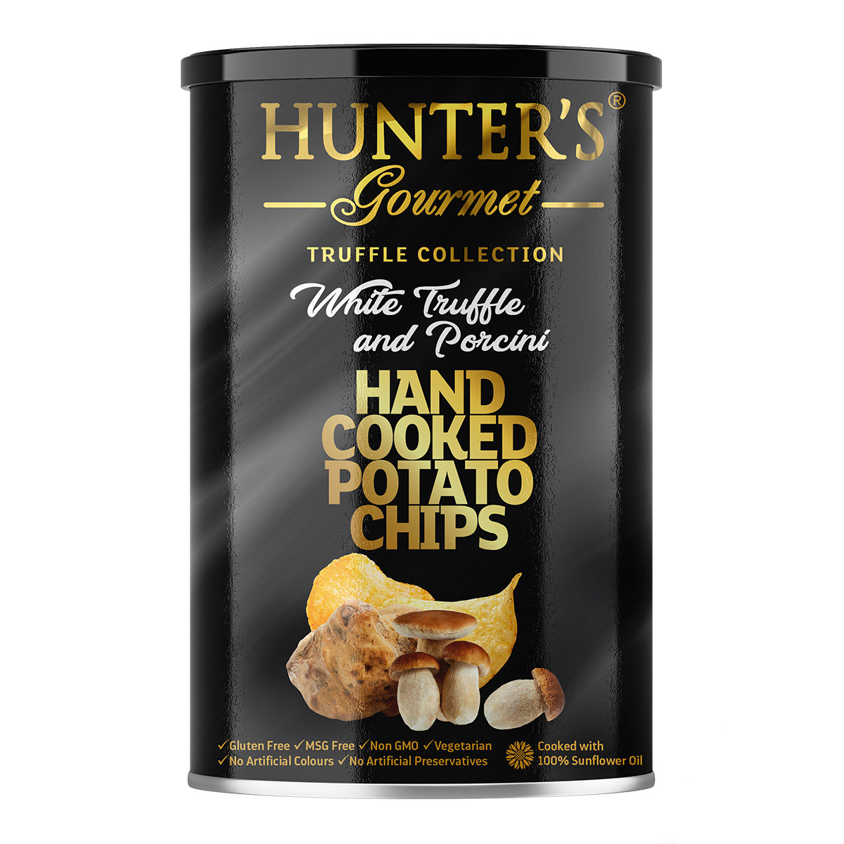 Hunter’s Gourmet Hand Cooked Potato Chips – Black Truffle and Parmesan – Truffle Collection (150gm)