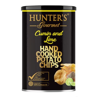Hunter’s Gourmet Hand Cooked Potato Chips – Cumin And Lime – Gold Edition (150gm)