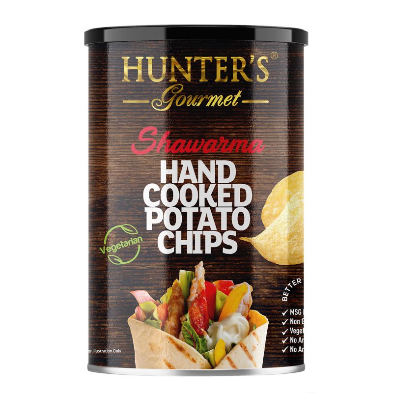 Hunter’s Gourmet Hand Cooked Potato Chips - Shawarma - Middle Eastern Flavours (150gm)