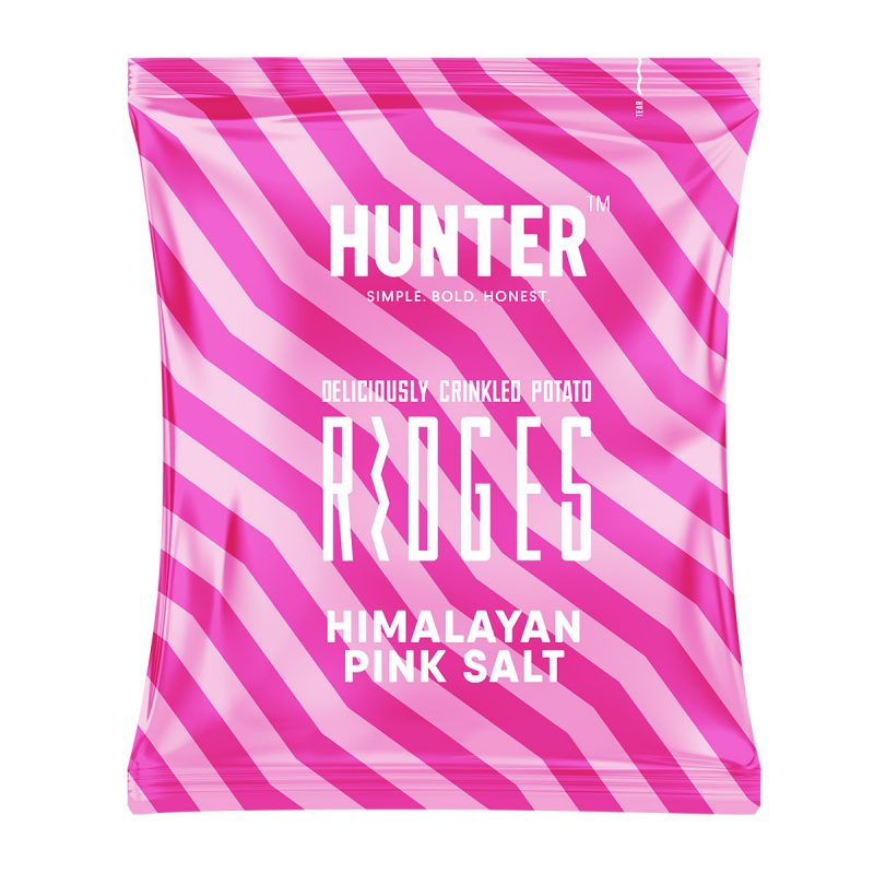 Hunter Deliciously Crinkled Potato Ridges - Himalayan Pink Salt - (40gm)