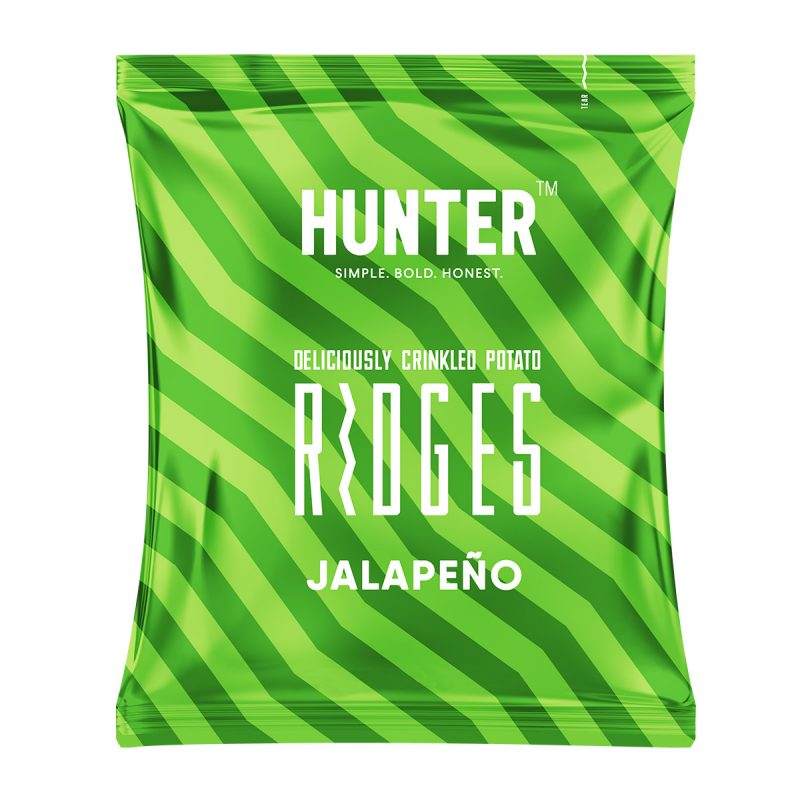 Hunter Deliciously Crinkled Potato Ridges - Jalapeno - (40gm)