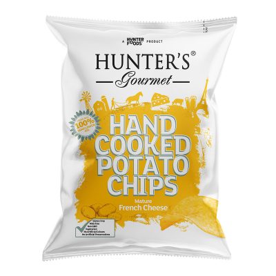 Hunter's Gourmet Hand Cooked Potato Chips - Mature French Cheese - (125gm)