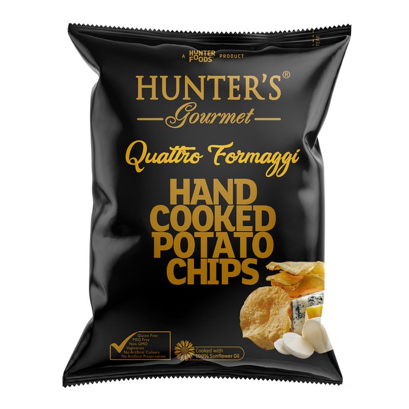 Hunter's Gourmet Hand Cooked Potato Chips - Quattro Formaggi - (125gm)
