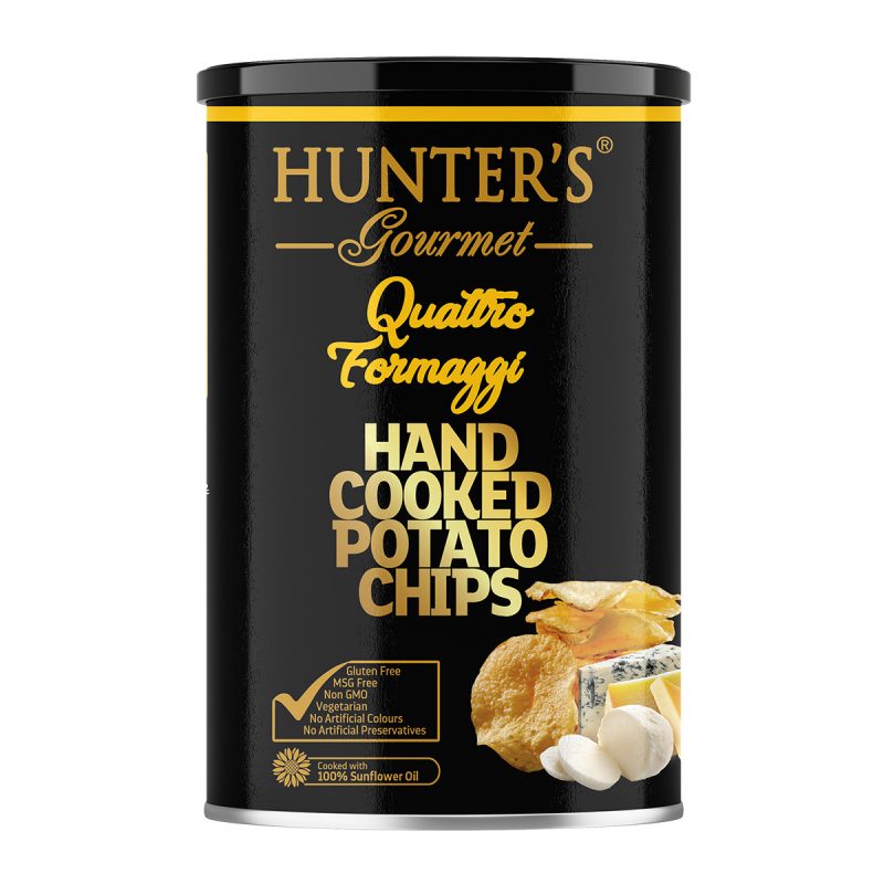 Hunter's Gourmet Hand Cooked Potato Chips - Quattro Formaggi - (150gm)