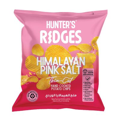 Hunter Deliciously Crinkled Potato Ridges - Himalayan Pink Salt - (40gm)