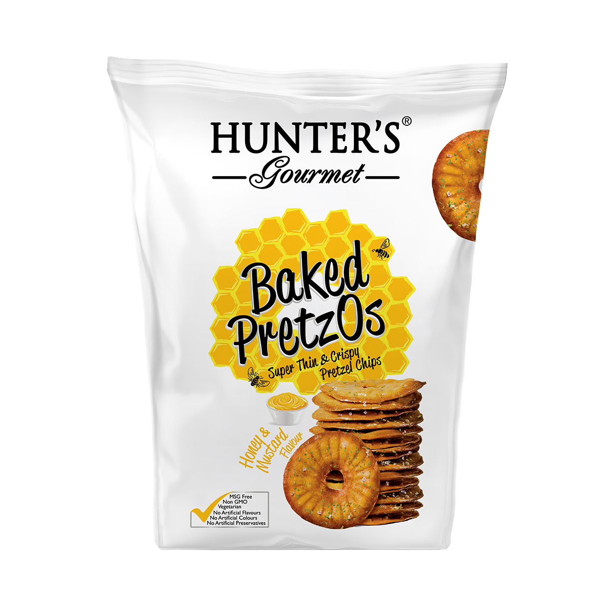 Hunter's Gourmet Baked PretzOs - Honey & Mustard Flavour (70gm)