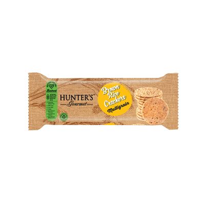 Hunter's Gourmet Brown Rice Crackers - Multigrain (100gm)