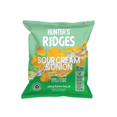Hunter's Ridges Thin-Cut Hand Cooked Potato Chips - Sour Cream & Onion (40gm)