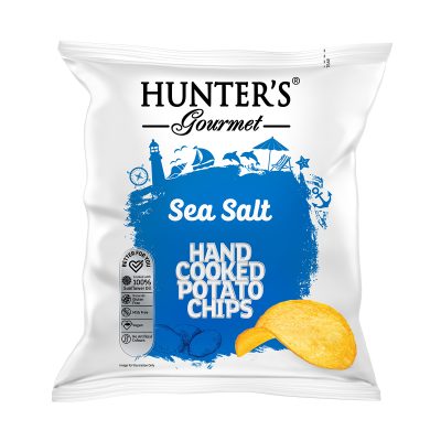 Hunter's Gourmet Hand Cooked Potato Chips - Classique Range - Sea Salt (40 gm)