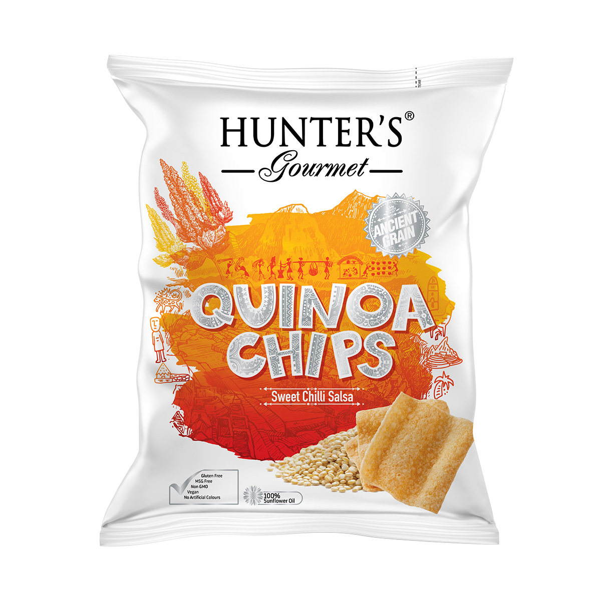 Hunter's Gourmet Quinoa Chips - Sweet Chilli Salsa (75gm)