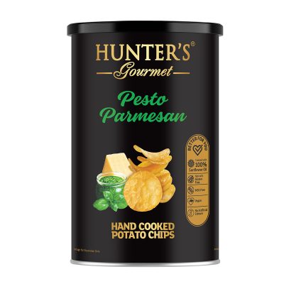 Hunter’s Gourmet Hand Cooked Potato Chips - Pesto Parmesan - Gold Edition (150gm)