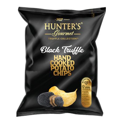 Hunter’s Gourmet Hand Cooked Potato Chips – Truffle Collection – Black Truffle (125 gm)