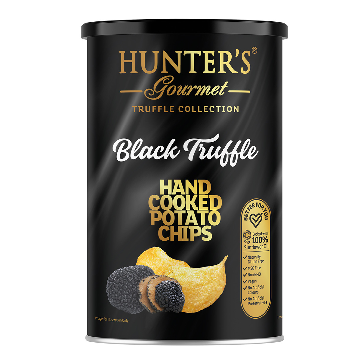 Hunter’s Gourmet Hand Cooked Potato Chips - Truffle Collection - Black Truffle (150 gm)