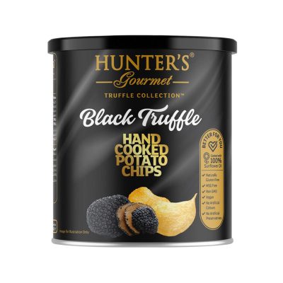 Hunter’s Gourmet Hand Cooked Potato Chips – Truffle Collection – Black Truffle Can- (40 gm)
