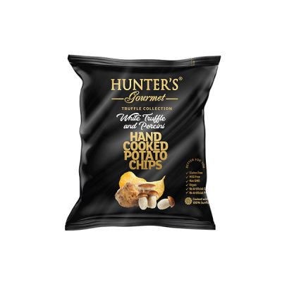 Hunter’s Gourmet Hand Cooked Potato Chips – Truffle Collection – White Truffle and Porcini (25 gm)