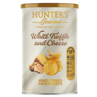 Hunter’s Gourmet Hand Cooked Potato Chips – Truffle Collection – White Truffle and Cheese (150 gm)