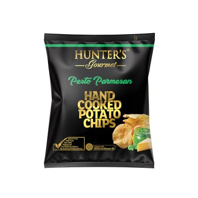 Hunter’s Gourmet Hand Cooked Potato Chips - Pesto Parmesan - Gold Edition (25gm)