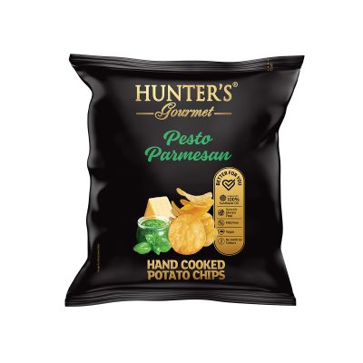 Hunter’s Gourmet Hand Cooked Potato Chips – Gold Edition – Pesto Parmesan (40 gm)
