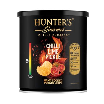 Hunter's Gourmet Hand Cooked Potato Chips - Chilli Curated™ - Chilli Lime Pickle - (40gm)