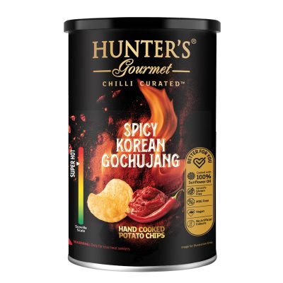 Hunter's Gourmet Hand Cooked Potato Chips - Chilli Curated™ - Spicy Korean Gochujang - (150gm)