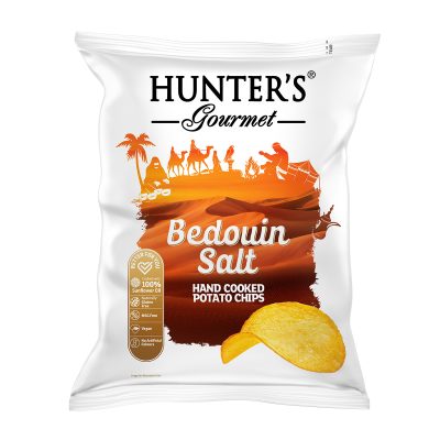 Hunter’s Gourmet Hand Cooked Potato Chips - Classique Range - Bedouin Salt (125gm)